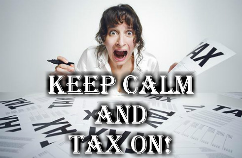 keep calm and tax on